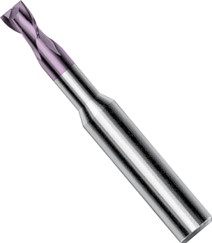 Miniature End-Mills with Back Clearance - Long Neck Series