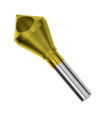 Metric Zero Flute Deburring Tool with Hole - Angle 90°