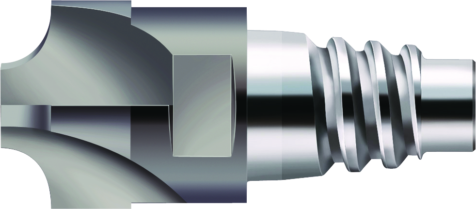 Solid carbide quarter-round profile mill