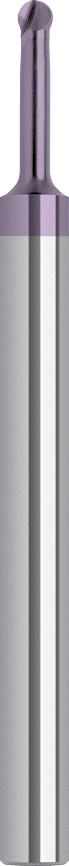 Ball-End Miniature End-Mills with Back Clearance - Metric Long Neck Series